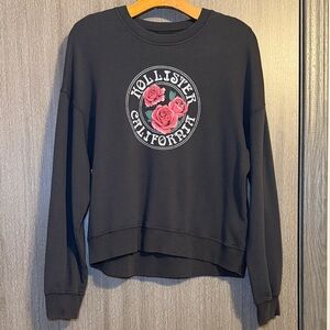 Hollister California Roses Crew Neck Unisex Sweatshirt Size Medium NWOT